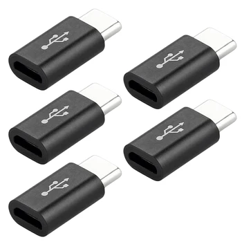  5 БР Micro - USB-C Type-C USB 3.1 Адаптер за зареждане на данни, Аксесоари За мобилни телефони, Аксесоари за мобилни телефони, произведени от ABS