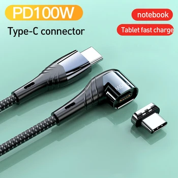  5A Магнитен USB кабел, 100 W PD Бързо Зареждане, Кабел от Тип C QC4.0 Магнитно Зарядно Устройство За Huawei Samsung Xiaomi Кабел USB Кабел