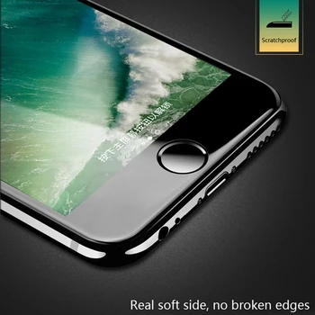  9D Извит край Пълно Покритие от Закалено Стъкло за iPhone 7 6 6S 8 Plus SE Стъкло X XR XS 11 Pro Max Защитно фолио за екрана Калъф