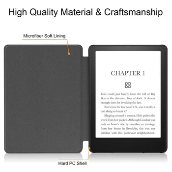  Водоустойчив сгъваем калъф за Amazon All-New Kindle Paperwhite Gen 5 Обхваща многоцветни Защитни капаци от изкуствена кожа+КОМПЮТЪР с твърд корпус