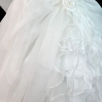  Филмът Зачарованное ролята на Принцеса рокля Фентъзи Хелоуин Карнавал Cosplay Костюм За възрастни жени Бяла сватбена рокля