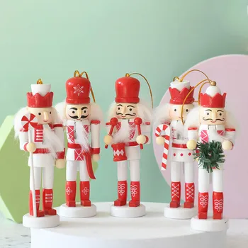  1 Компл. Лешникотрошачката Кукла, Кукла С Коледа Интериор Изискан Подарък Дървена Лешникотрошачката Войници Украса На Коледна Елха Малки Висулки