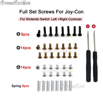  1 компл. Пълен Комплект Резервни Части Винтове Винт и Пружина За Nintendo Преминете Joy-Con Joy Против