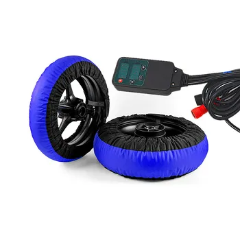  120/180 Комплект подгреватели гуми за мотоциклети 120 Предните и 180 задните Подгреватели състезателни гуми Електрически Одеяла с цифрово