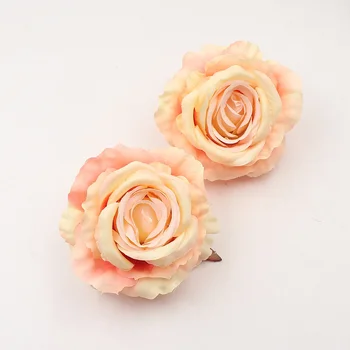 1бр 10 см Роза Висококачествени Изкуствени Копринени Цветя За Сватбена Декорация САМ Scrapbooking Аксесоари За Бродерия Ръчно изработени Цветя