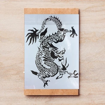  1бр 26*18 cm Китайски Дракон САМ Многостенни Листове Живопис Бележки за Оцветяване Релеф Албум Декоративен Модел