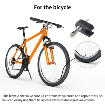  2/6/12шт Presta valve велосипедна гума, жило клапан на велосипед, гуми и комплект инструменти за ремонт на ядро клапан за смяна на ядрото клапан на велосипед гуми