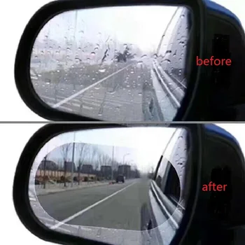  2 бр. Автомобилно огледало за обратно виждане Защитно Фолио Противотуманное Стъкло Прозрачно Непромокаемое Огледало за обратно виждане Защитна Мека Филм Автоаксесоари