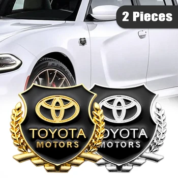  2 ЕЛЕМЕНТА 3D Стил на Автомобила Метални Етикети Етикети Емблемата на Иконата За Toyota Camry 40 Rav4 Mark Jzx90 Cresta Sequoia Auris Автомобилни Аксесоари