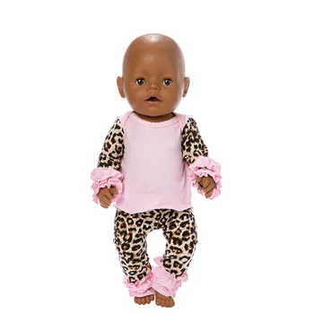  2019 Нова ежедневни дрехи за кукли с леопардовым принтом, подходяща за 43 см, дрехи за кукли, аксесоари за кукли преродения