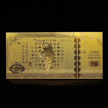  2022 Новата година на Тигъра Мемориална Банкнота Златни Сребърни Монети, Накити Занаяти Украса на Банкнотата Година на Тигъра
