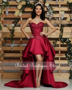  2022 Червено преносимо бална рокля Пищни рокля от мъниста Сладки 16 Рокля Театрализованное рокля vestido de 15 anos años пищни рокля