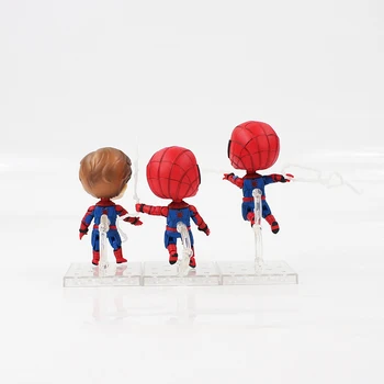  3 бр./лот 10 см Marvel spiderman Завръщане у Дома Питър Паркър Q Версия на Кукла PVC Фигурка на спайдърмен Модел за Събиране на Играчки