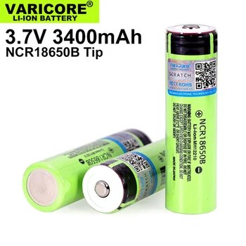  4 БР. Варикор 18650 3400 mah батерия NCR18650B с оригинален 3,7 В, за Panasonic е Подходящ за фенери Плюс яка