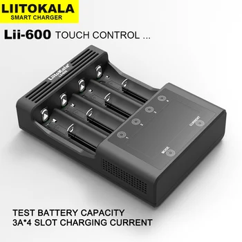 4шт LiitoKala NCR18650B 3400 mah Акумулаторни батерии с 1 бр. Зарядно устройство Lii-600 за литиево-йонна батерия от 3.7 На 21700 26650 1,2 В Нимх