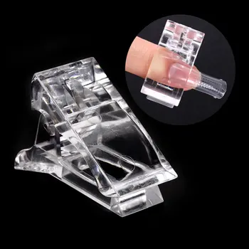  5 бр./лот Пластмасов Прозрачен Гел за бързо изграждане на нокти Клипове за нокти Инструмент за изграждане на нокти с UV-led скоби