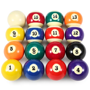  52,5 мм Възрастен Билярдна Топка Набор от билярдни топки пълен размер Американски Стандартен Набор от билярдни топки 16 Топки Здрав Балон за басейни от синтетична смола,