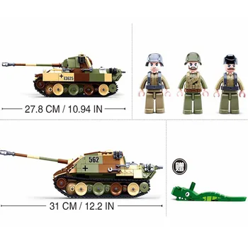  725 бр. на Сухопътните войски, Военен Танкова V Пантера е Резервоар за Изграждане на елементи на Оръжия за Война WW2 MOC Тухли Забавни играчки за момчета