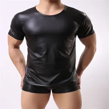 B1565-2020 Летни нови мъжки тениски плътен цвят тънък тенденция ежедневна мода с къс ръкав