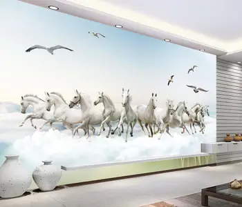  Beibehang животно кон стенни тапети за хола декорация на дома ТВ фон тапети декор спални 3D стикер за стена