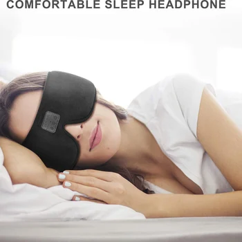  Bluetooth 5.0 3D Слушалки за сън Маска за очи Мека Слушалки с Ультратонким стереодинамиком Подкрепа Хендсфри Музикална лента за глава