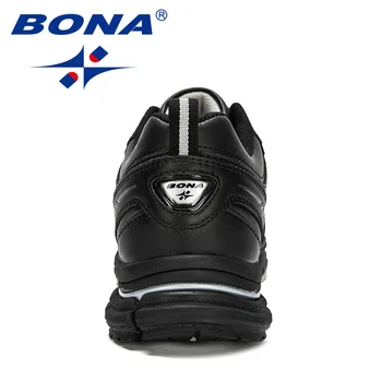 BONA 2021 Нови Дизайнери Ежедневни мъжки обувки Удобни мъжки Модни маратонки Популярна обувки за почивка Mansculino от естествена кожа