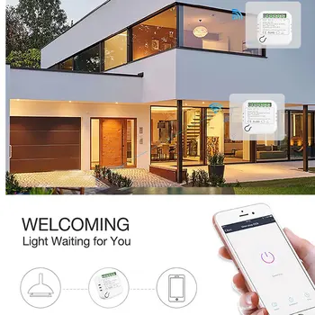  BONDA Мини Интелигентен Превключвател за Wi-Fi Умен Дом Живота на Hristo Приложение Таймер Гласово Управление Безжично Дистанционно на Ключа е Работа за Алекса Google Home