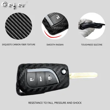  Ceyes Стайлинг на автомобили Авто Калъф за Ключове Защитен Калъф за Toyota Camry, Rav4 Corolla, Avensis на Prius и Auris CHR Yaris Аксесоари