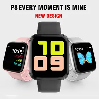  CHYCET P8 1,54 инчов Смарт часовници За мъже Пълен Сензорен Фитнес тракер Кръвното Налягане Смарт часовници За жени Смарт часовници за Huawei, Xiaomi