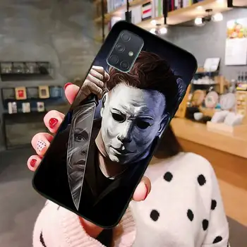  CUTEWANAN Майкъл Майърс Джейсън Калъф за телефон на Хелоуин за Samsung Galaxy A01 A11 A31 A81 A10 A20 A30 A40 A50 A70 A80 A71 A91 A51
