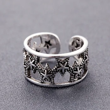  DIEERLAN Богемные Реколта пръстени от сребро 925 проба със звездите на жени, Мъжки пръстени ангажимент за момичета Подаръци за парти Anillos 2020