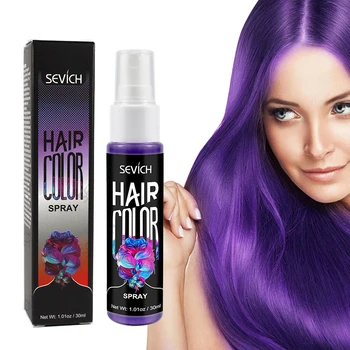  ELECOOL Лак за коса Незабавен Цвят на Косата Инструмент за полагане на Сухи 6 Цвята Sevich Cosplay Преносим Бърз Вечерен Блясък за коса за Еднократна употреба