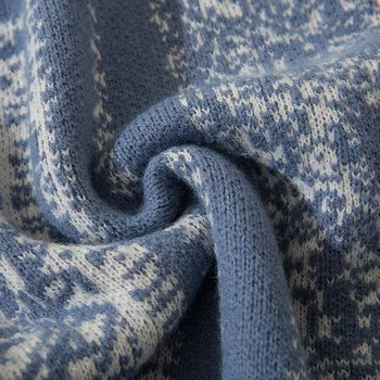  Harajuku контрастен цвят на Пейсли грозен пуловер дамски градинска облекло ретро жилетка вязаный жилетка негабаритная мъжко зимно яке Рок