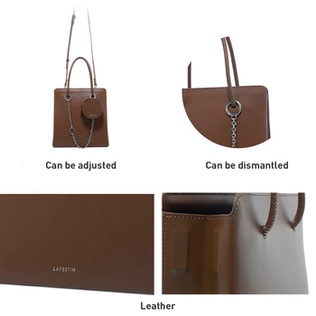  LA FESTIN дизайнер 2021 нова модерна чанта за рамо с модерна кожена чанта с горната дръжка за чанта малка кръгла чанта украса