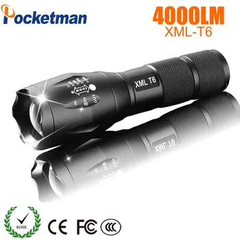  Led Акумулаторна Фенерче Pocketman XML-T6 linterna факел 18650 Батерия За нощуване на открито Мощен Led Фенерче