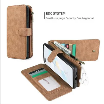  MEGSHI-007 Многофункционална чанта Калъф за телефон XiaoMi 10 10Pro 5G RedMi Note8 Note9 Note8Pro Note9Pro Кожен калъф