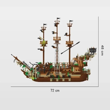  MOC Творческа серия Летящият Холандец Кораб Строителни Блокове Илюзорен Пиратски Кораб Тухли Модел Играчки Детски Подаръчен Комплект На рождения Ден 2252 бр.