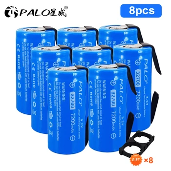  PALO 3.2 В 32700 Батерия 7200 mah LiFePO4 Батерии 35A Продължителен Разряд Максимална 55A Батерии с Висок Капацитет + DIY Никел Листове