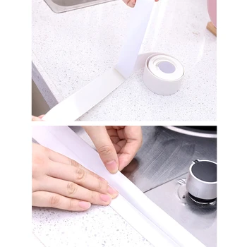  PVC Кухня, Баня оборудване запечатване Лента За Стени Залепваща Теракот Ремонт на Пукнатини Водоустойчива Лента От Мухъл