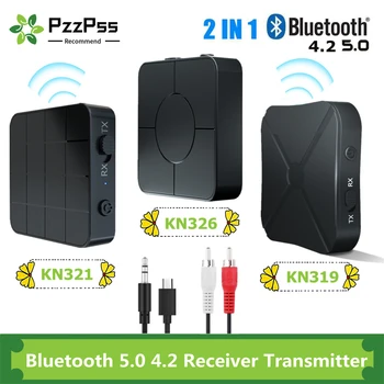  PzzPss Bluetooth 5,0 4,2 Приемник и Предавател на Аудио Музика Стерео Безжичен Адаптер RCA и 3.5 ММ Жак, AUX За Динамиката на ТЕЛЕВИЗИЯ Авто КОМПЮТРИ