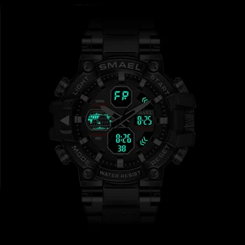  SMAEL Топ Марка за Мъжки Спортни часовници Военни 5ATM Водоустойчив часовник Кварцов часовник за мъже Часовници Relogio Masculino 8027