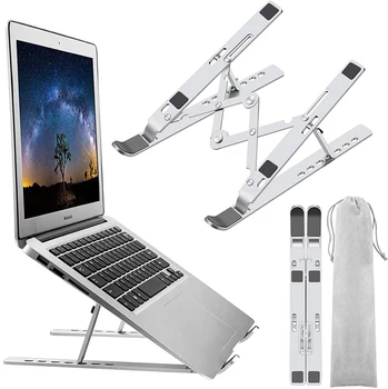  Soporte Portatil plegable de aluminio,Antipostura, Base de aluminio Universal, ajustable, Accesorios para ordenador portatil