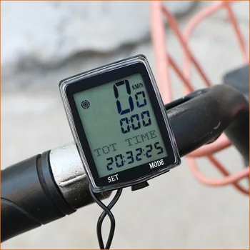  Sunding Велосипеден Компютър Жичен Километраж Цикъл на измерване на Скоростта Колоездене Водоустойчив Велосипеден Компютър Измерена Хронометър Температура 579A