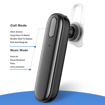  T02 Безжични Слушалки Bluetooth В ухото С Един Мини-Ухо Ръчно Свободен Разговор Музикална Стерео Слушалки с Микрофон За Смартфони VS M165