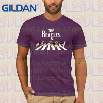 The Beagles Забавна тениска за любителите на Биглей 2020 Лятна мъжка къса тениска Облекло Популярна тениска Crewneck Тениски от памук