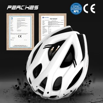  Ultralight Велосипеден шлем Със Задно фенер МТБ Велосипеди Предпазна каска Чели 