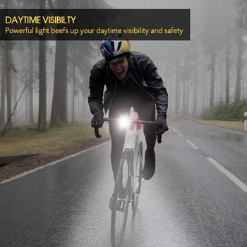  USB Акумулаторни Велосипедни Фарове МТВ Велосипед Задна Светлина COB Предупреждение за сигурност Предната Лампа за Активна Почивка на мотор
