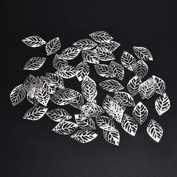  YWXINXI 50 бр. модни прости листни филигранни метални накити ръчна изработка, ръчно изработени бижута, окачване, украса, костюм