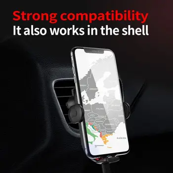  Автоматично Автомобилното Безжично Зарядно Устройство Qi мощност 10 W за iPhone 12 11 XR XS X 8 Samsung S20 S10 Магнитен USB Инфрачервен Сензор Притежателя на Телефона