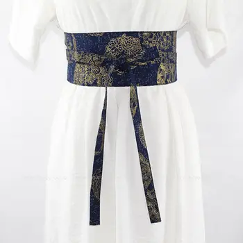  Азиатски японското кимоно За жени колан с принтом журавля Рокля Колан Традиционната Мода Ретро Юката Роба, Колан Ханфу Аксесоари